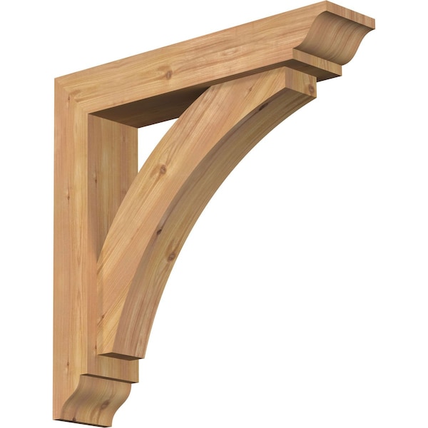 Ekena Millwork Thorton Traditional Smooth Bracket w/ Offset Brace, Western Red Cedar, 5 1/2"W x 26"D x 26"H BKT0604X26X26THR01SWR - main